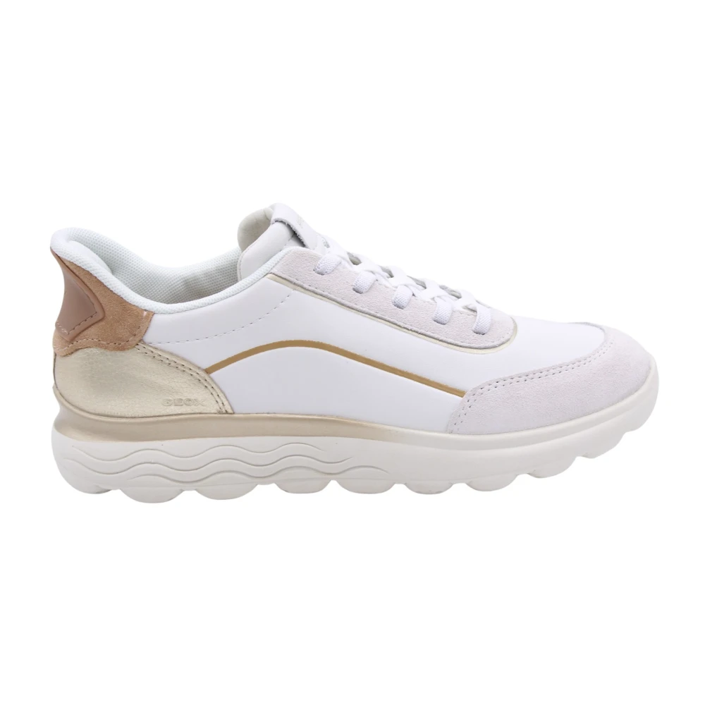 Geox Women's White Dentelles - Sneakers - 4 Uk - Shoes