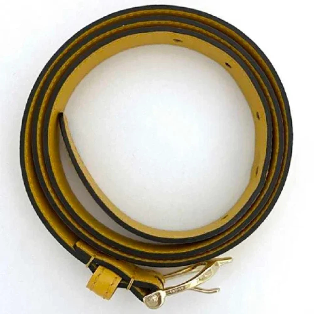 Gucci Vintage Pre-owned Leather belts Yellow Dames
