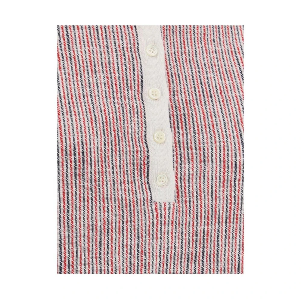 Thom Browne Gestreepte Polo Gebreide Mini Jurk Multicolor Dames