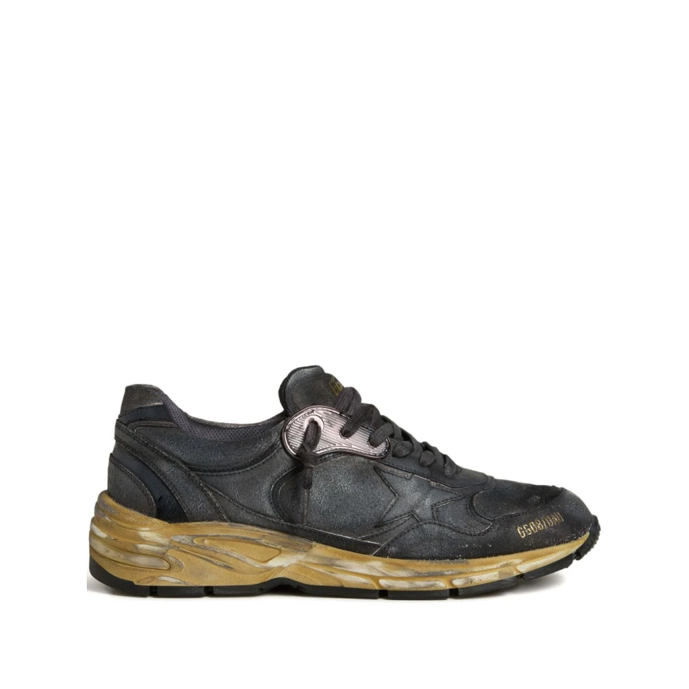 Golden Goose Men's Black Sneakers, 10 Uk, Dad-Star Trainers