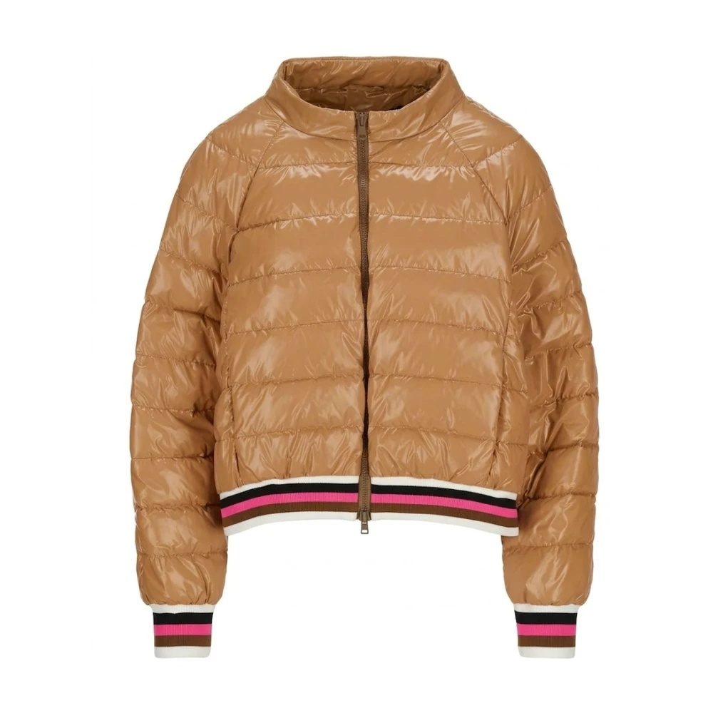 Herno Women's Brown Bomber Jackets, Xl, Down Jacket