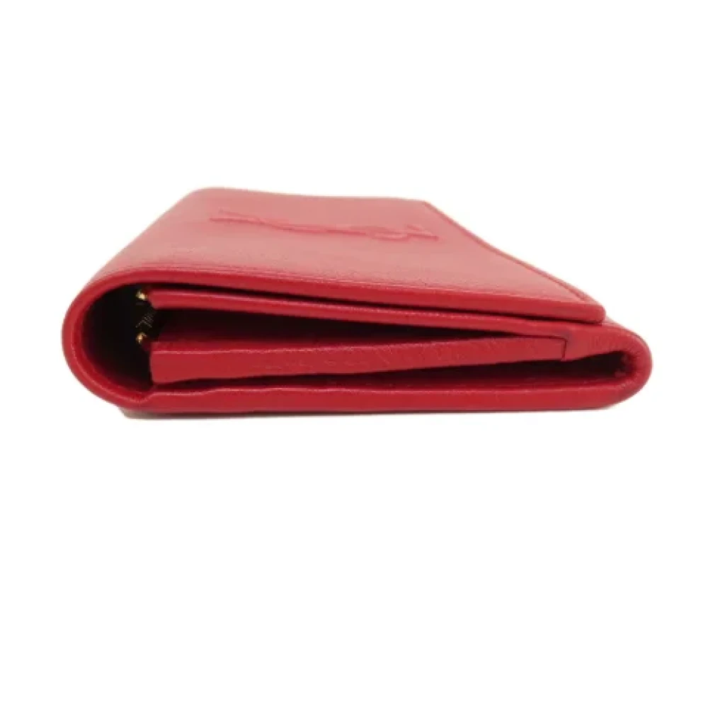 Saint Laurent Vintage Pre-owned Leather wallets Red Dames