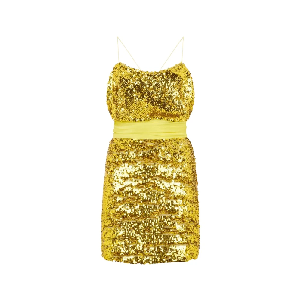 Roberto Cavalli Women's Yellow Dress With Sequins - Party Dresses - S - Dresses