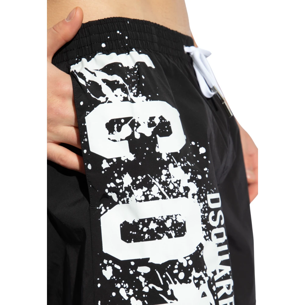 Dsquared2 Zwart Zee Kleding Logo Print Black Heren