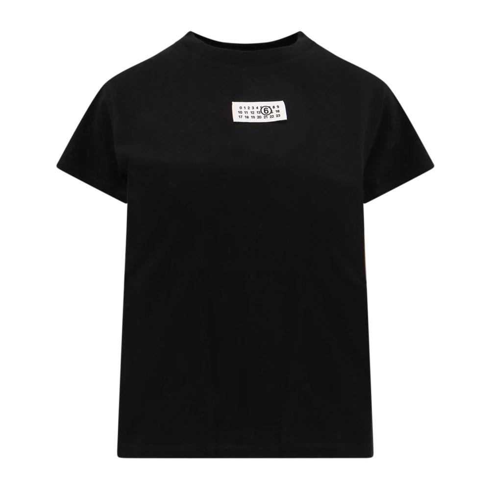 MM6 Maison Margiela Zwart Crew-Neck T-Shirt Black Dames