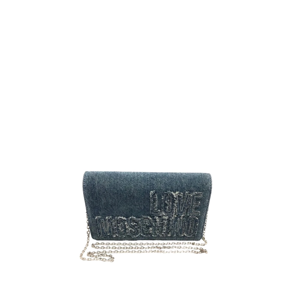 Moschino Blauwe Schoudertas Elegant Trendy Mode Blue Dames