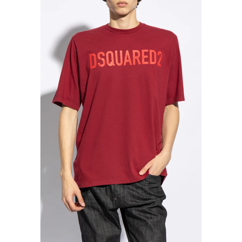 Dsquared2 T-shirt met logo Red Heren