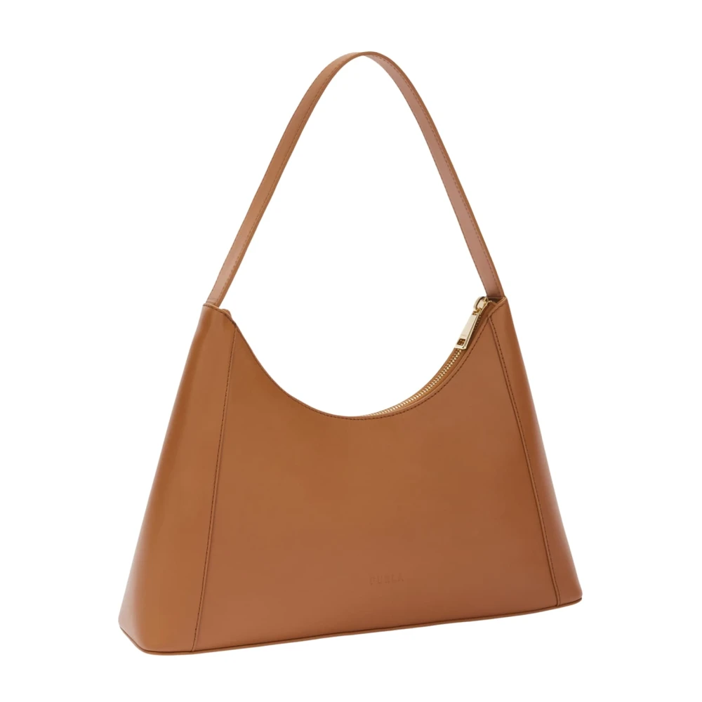 Furla Diamante Schoudertas S Brown Dames
