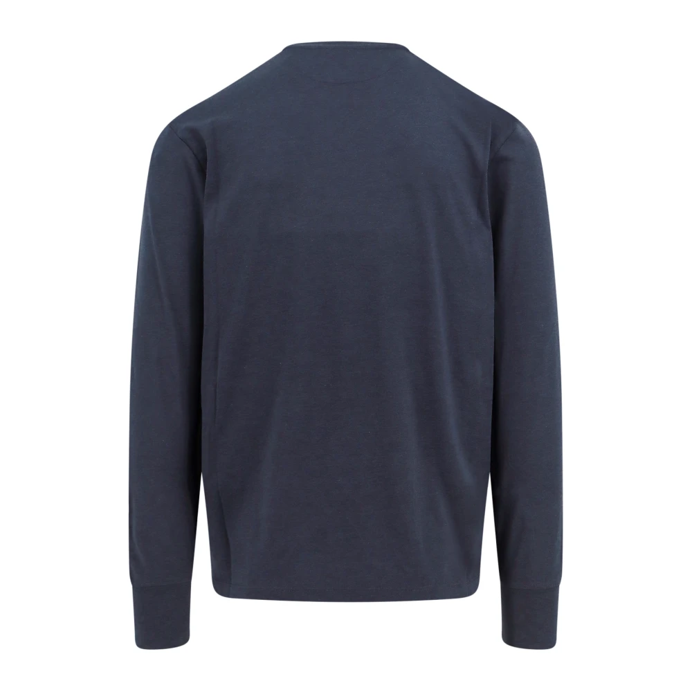 Tom Ford Geborduurd Monogram T-Shirt Blue Heren