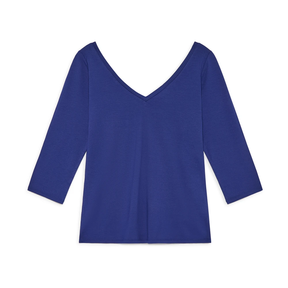Maliparmi Zachte Jersey T-Shirt Blue Dames