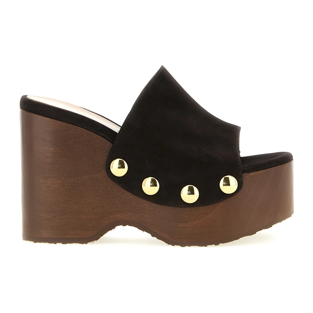 Gianvito Rossi Women's Brown Heeled Mules, 4 Uk, Ardéa Clog