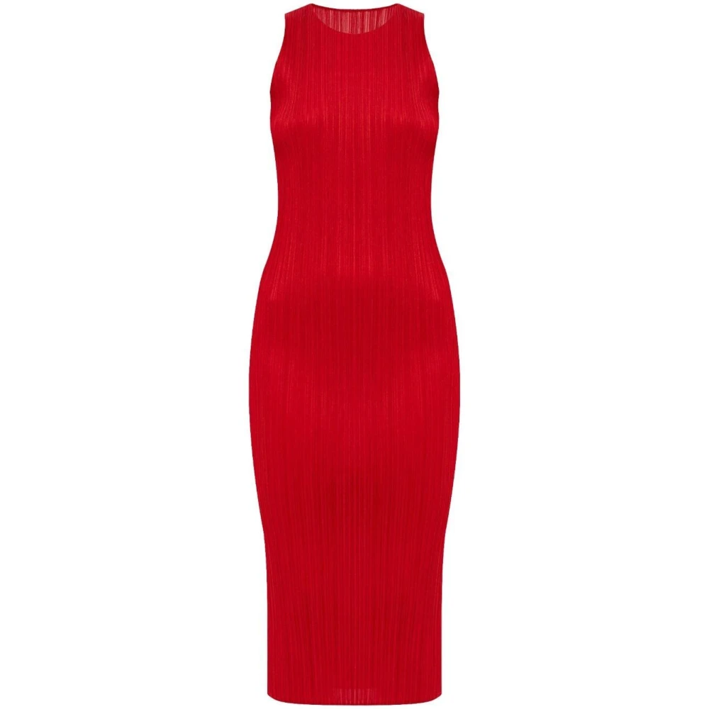 Issey Miyake Elegante Zwarte Jurk voor Vrouwen Red Dames