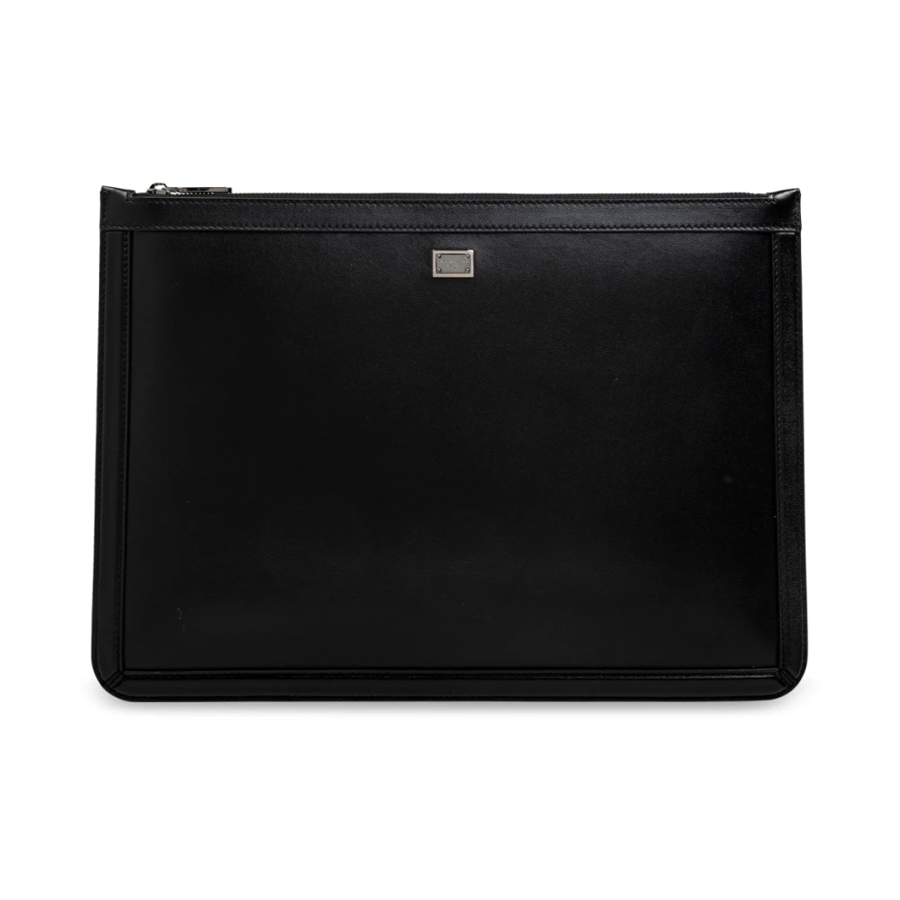 Dolce & Gabbana Leren Clutch Black Heren