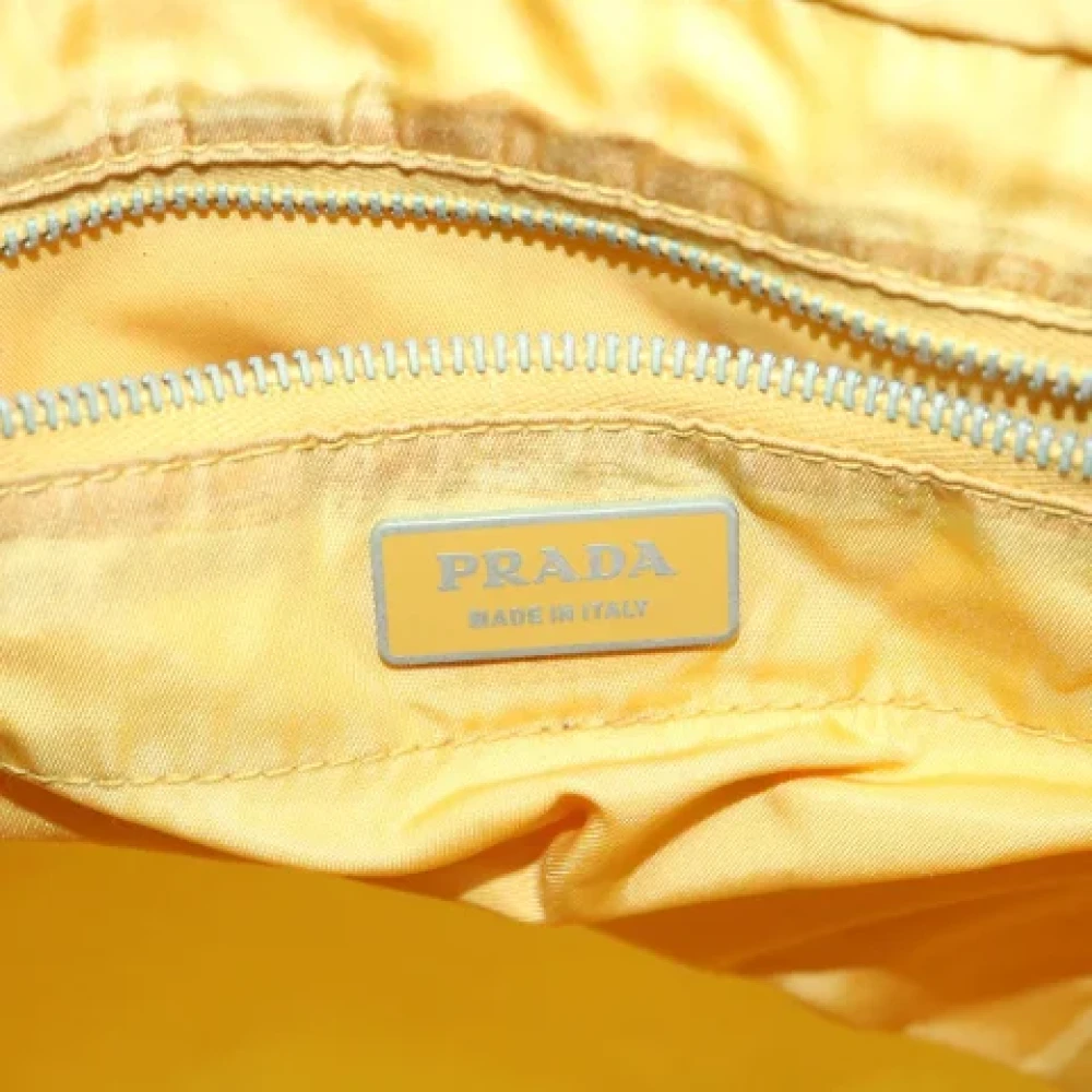 Prada Vintage Pre-owned Fabric shoulder-bags Yellow Dames