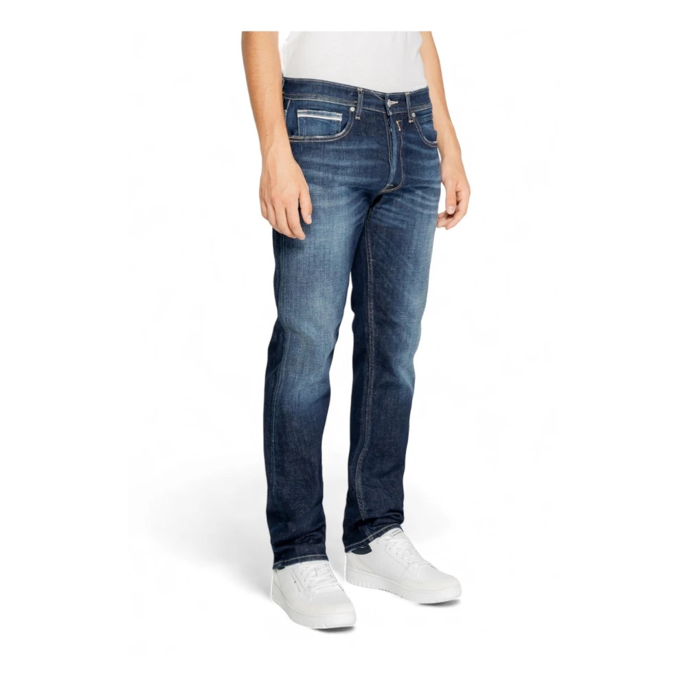 Replay Slim Fit Zip Jeans Blue Heren