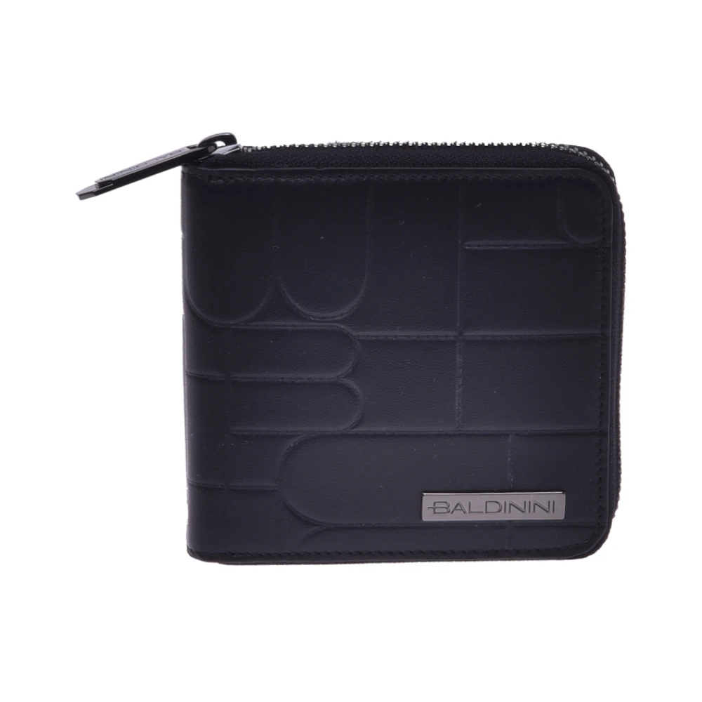 Baldinini Portemonnee met rits en monogram Black Heren