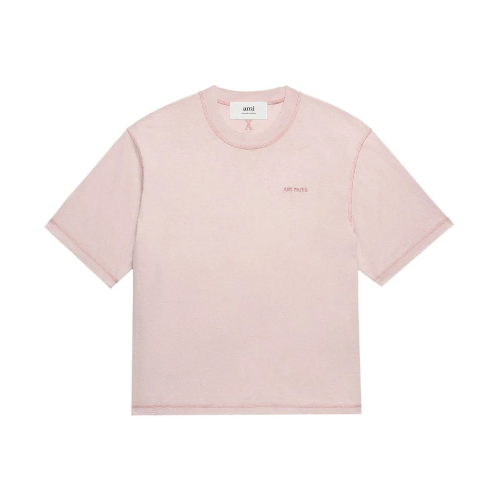 Ami Paris Fade Out T-Shirt Pink Heren