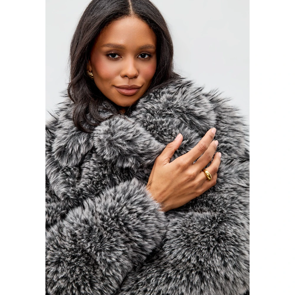 Cesare Gaspari Faux Fur & Shearling Jackets Gray Dames
