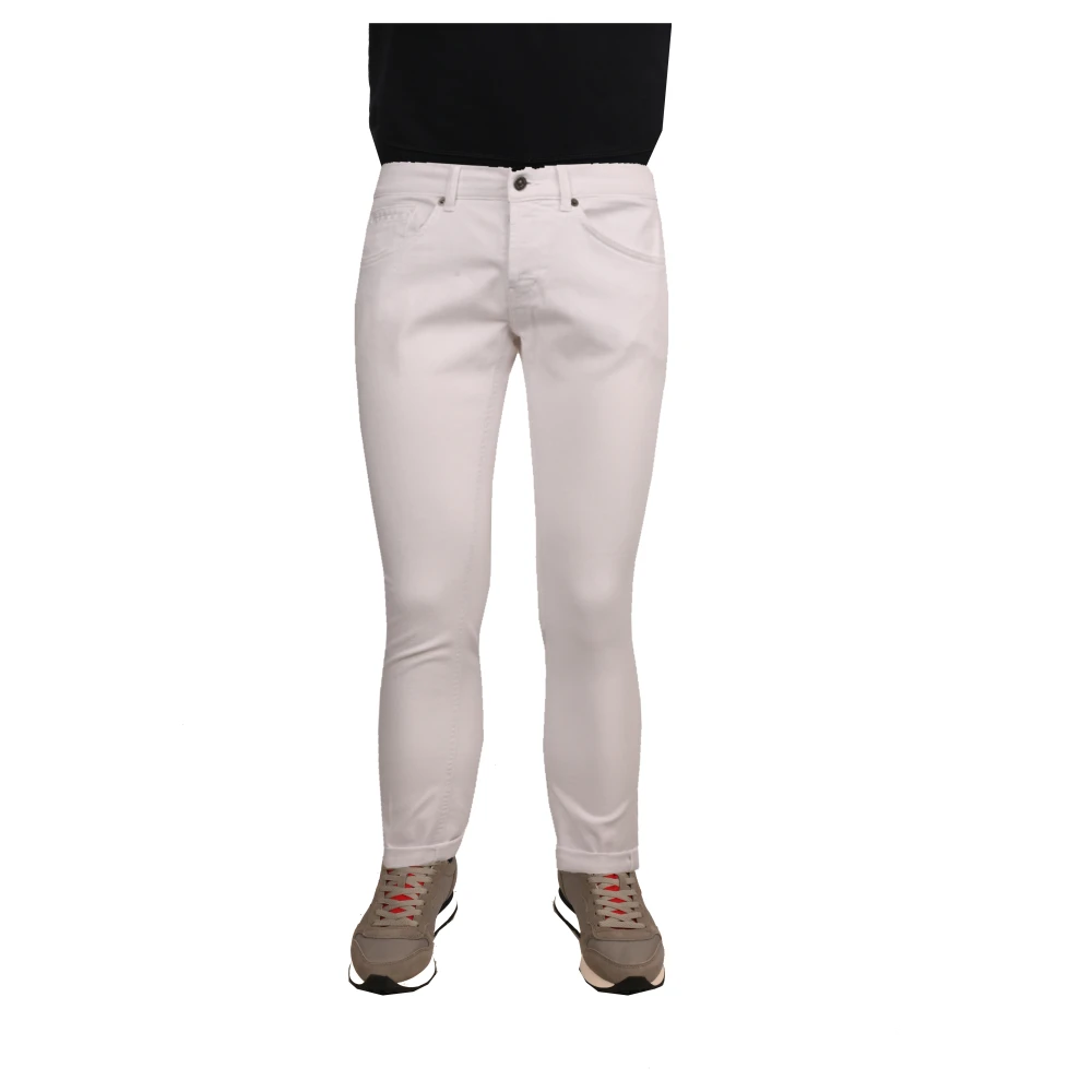 Dondup Witte Skinny Katoenen Jeans White Heren