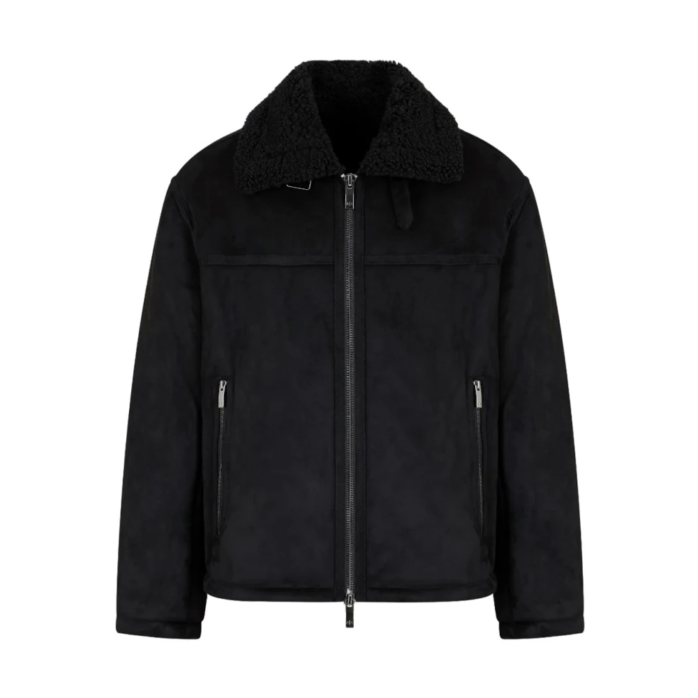 Armani Exchange Eco Bont en Montons Jas Black Heren