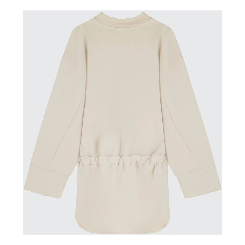 Barrow Gedrukte Sweaterjurk White Dames