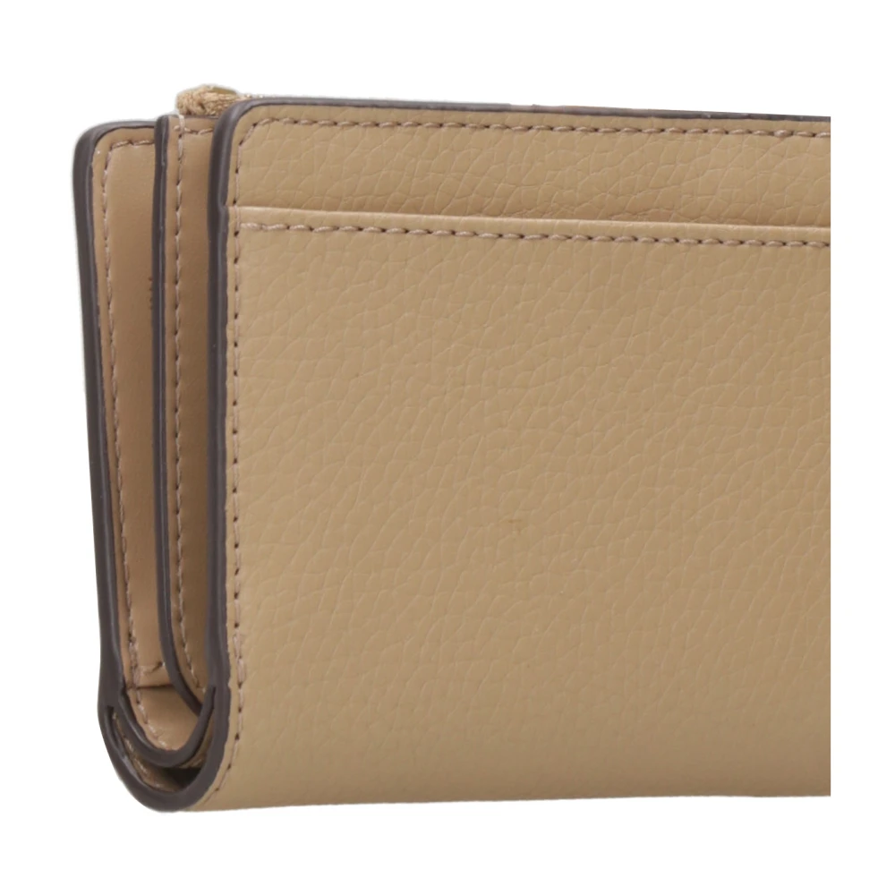 Michael Kors Portemonnee van Gelaagd Leder met Druksluiting Brown Dames