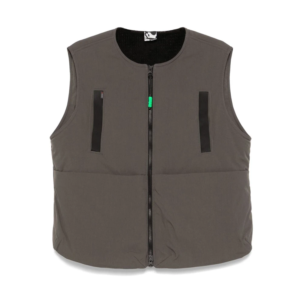 Gr10K Gewatteerd vest met eigentijds ontwerp Gray Heren