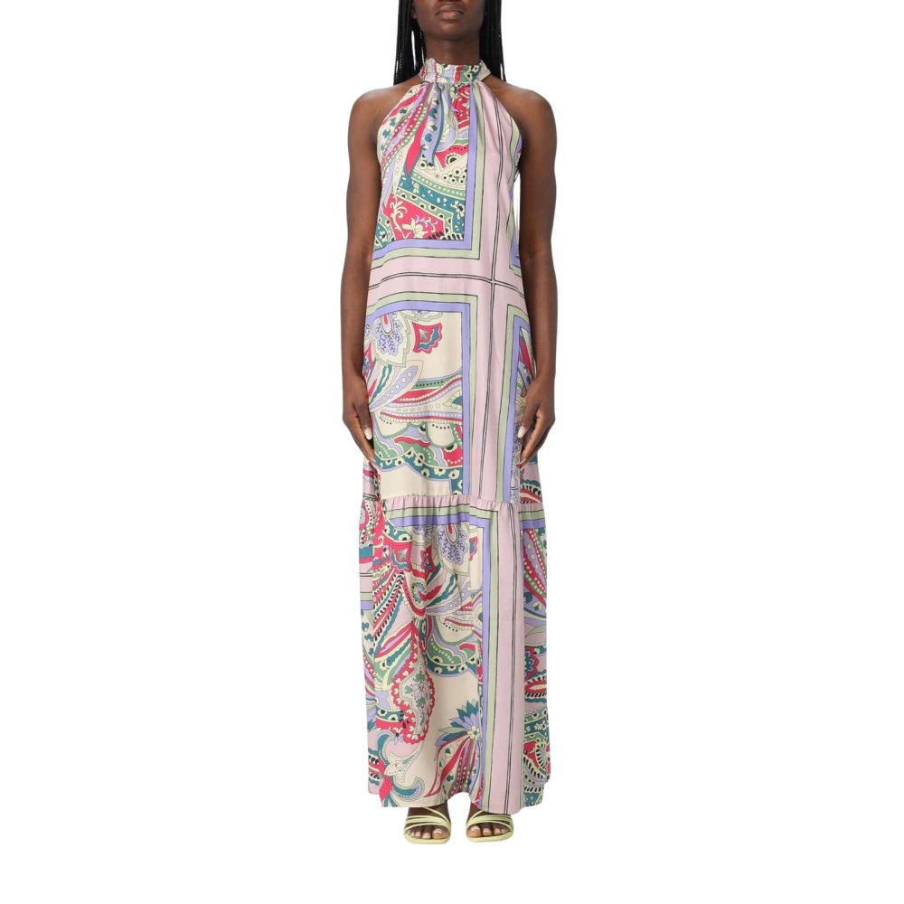 Liu Jo Women's Multicolor Maxi Dresses, S, Paisley Halter Maxi Dress