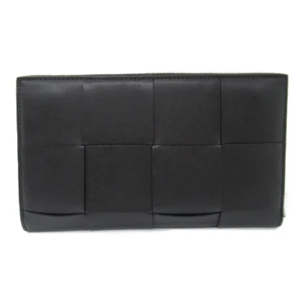 Bottega Veneta Vintage Pre-owned Leather wallets Black Dames