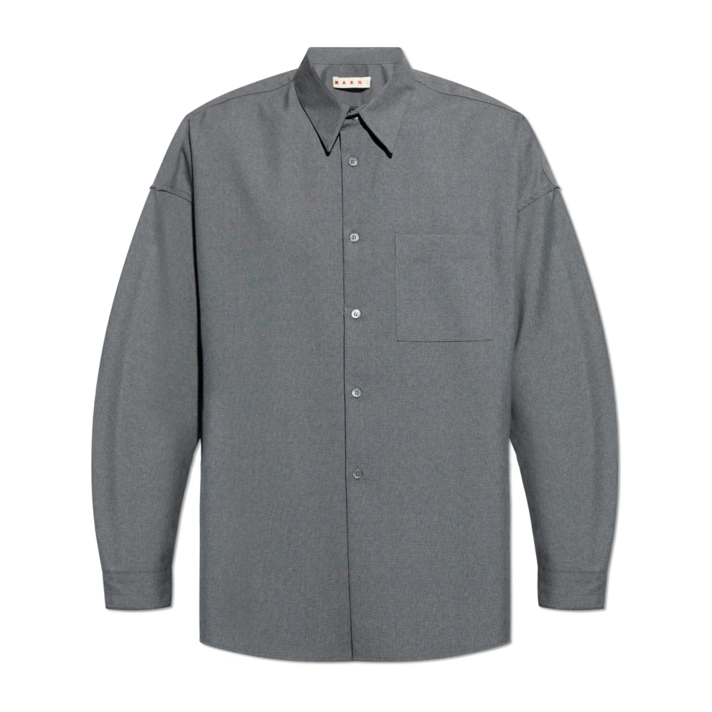 Marni Wollen shirt Gray Heren