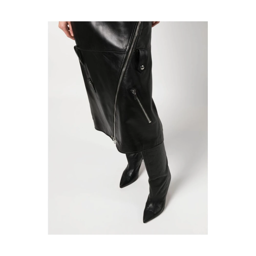 alexander mcqueen Leather Skirts Black Dames