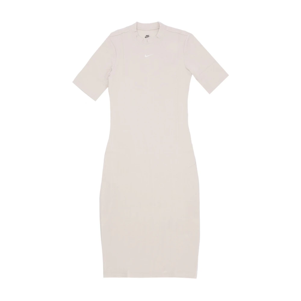 Nike Essential Midi Jurk Streetwear Beige Dames