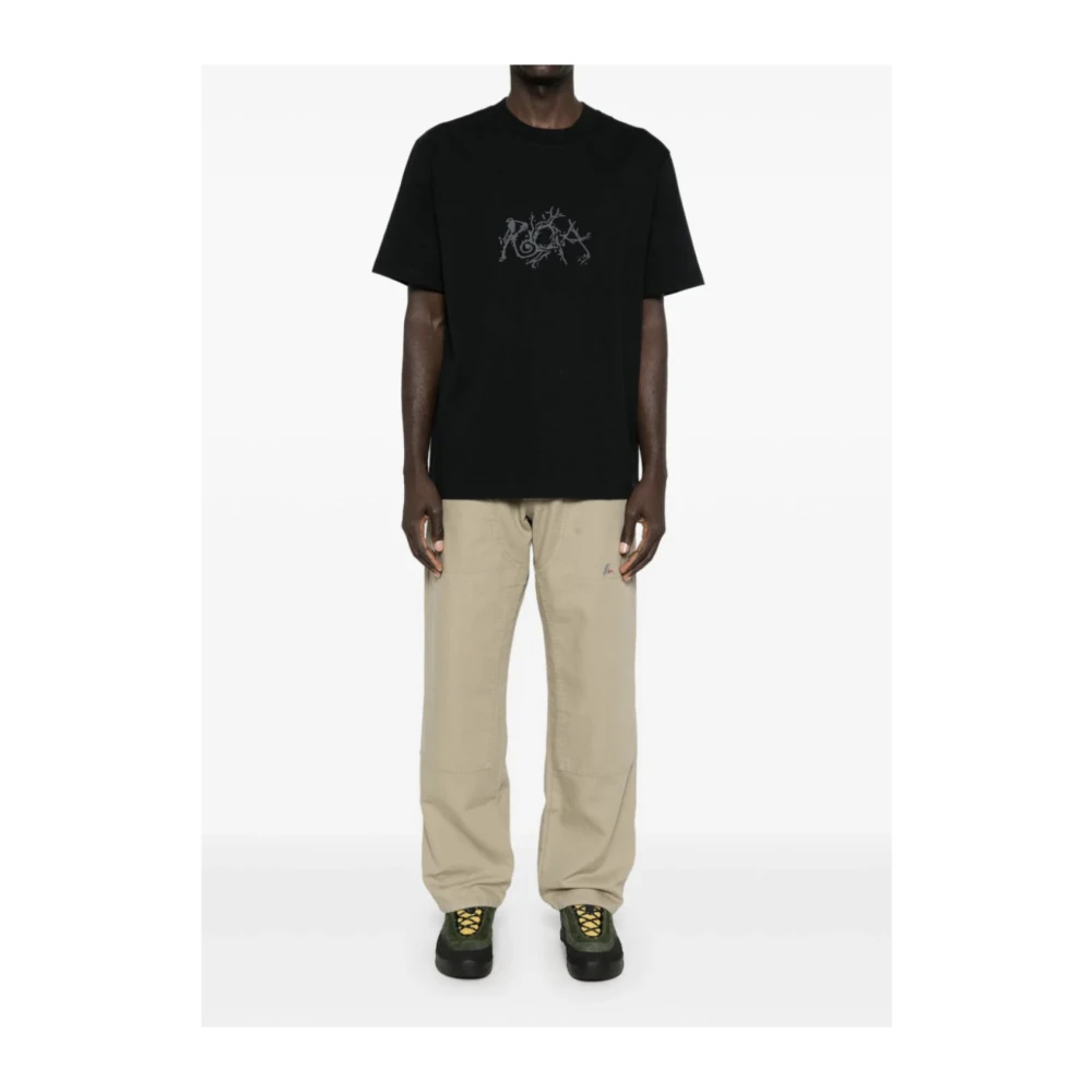 ROA Zwarte Grafische Tee Black Heren