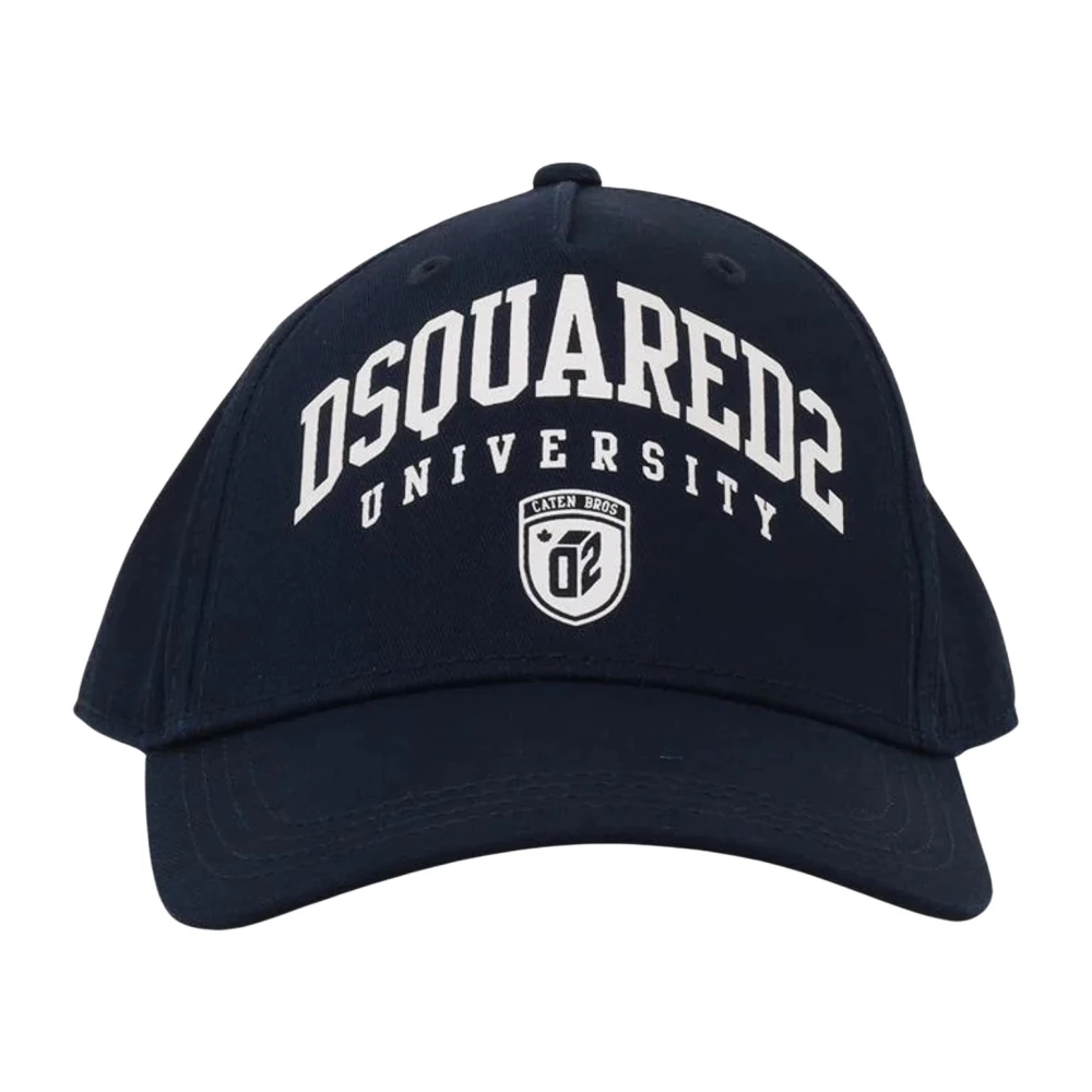 Dsquared2 Blauwe College Stijl Klep Hoed Blue Dames