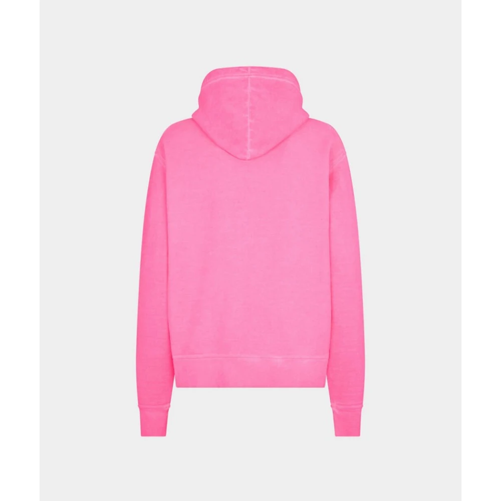 Dsquared2 Neon Groene Hoodie Iconische Cool Fit Pink Dames