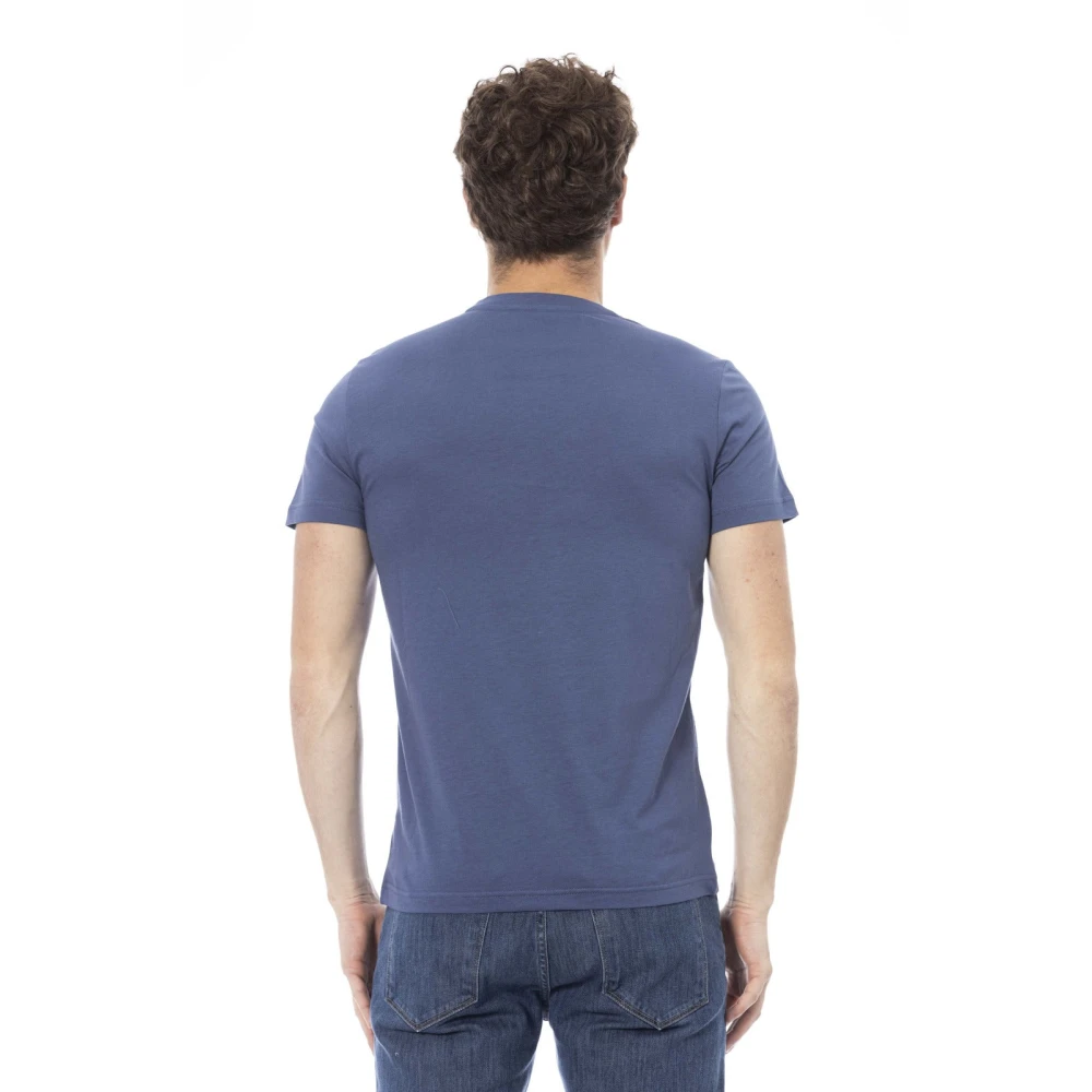 Baldinini Korte Mouw Ronde Hals T-shirt Blue Heren