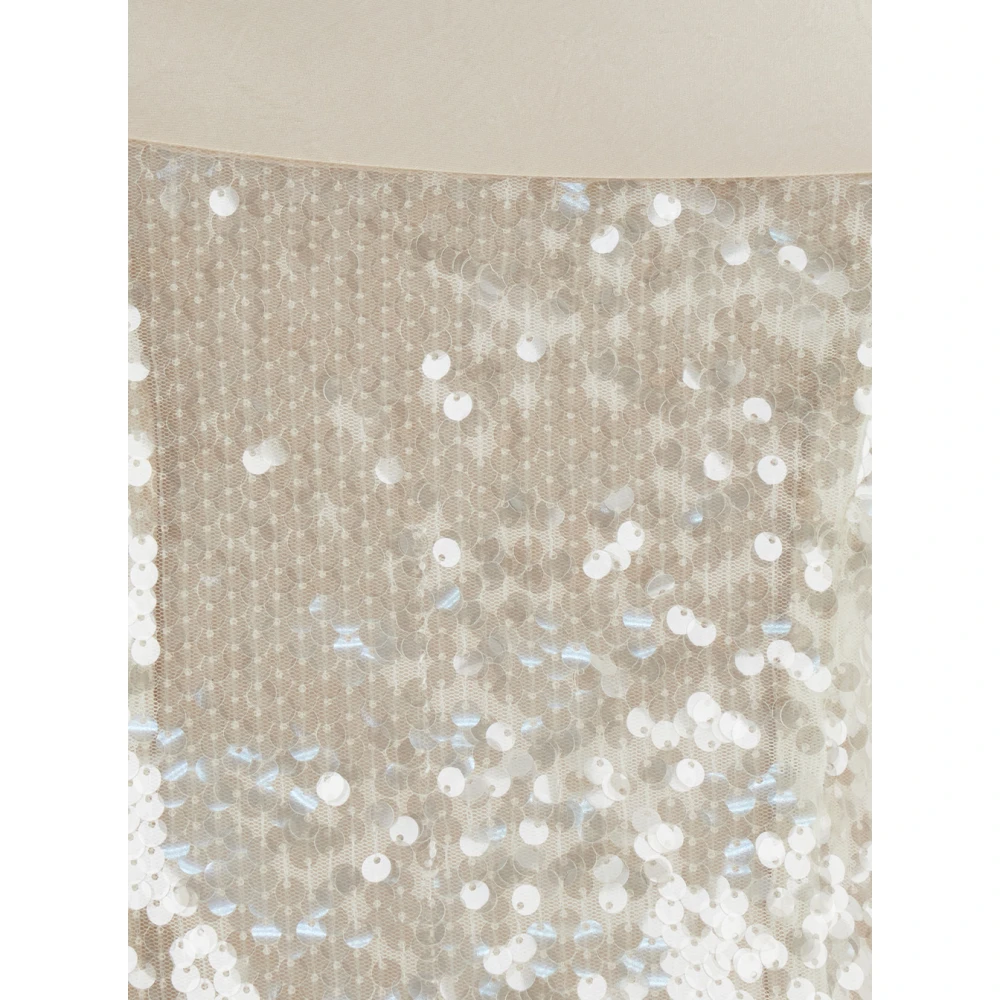 Philosophy di Lorenzo Serafini Witte Paillet Tech Stof Jurk White Dames