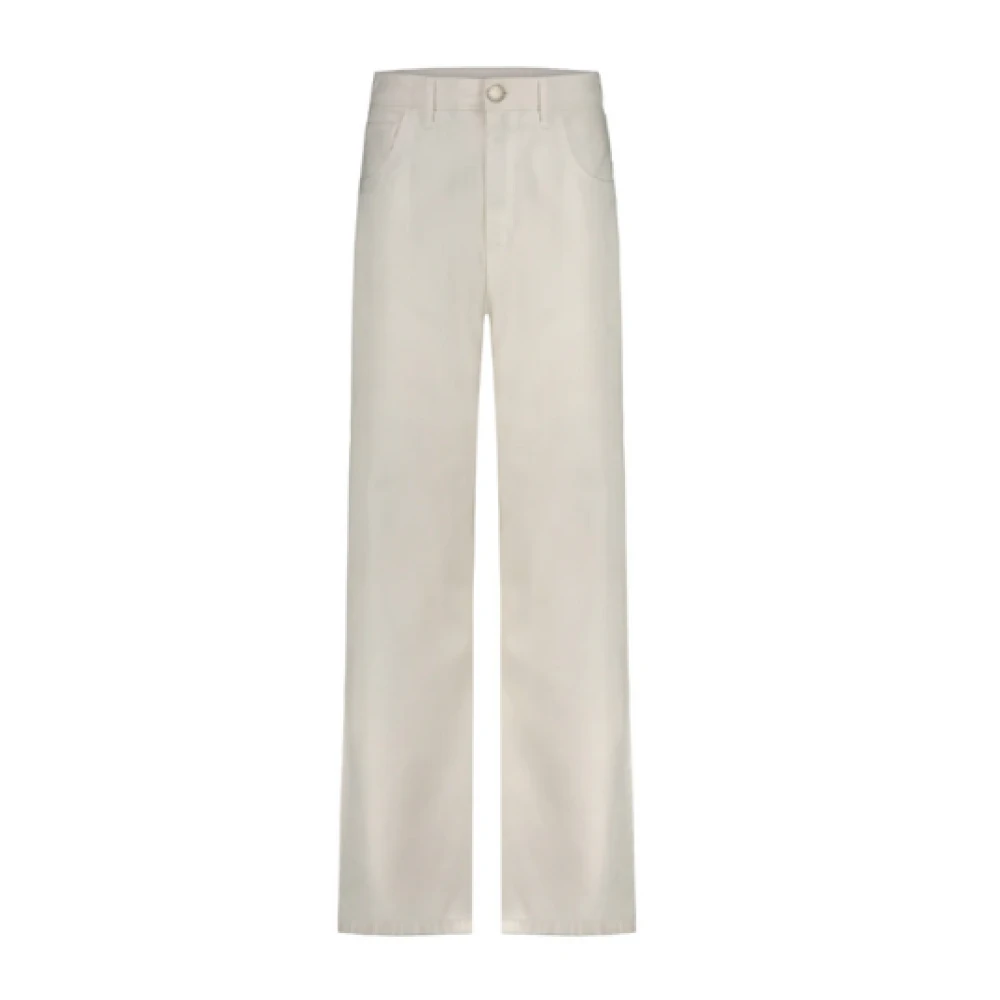 Federica Tosi Witte Bull Denim Jeans Made in Italy White Dames