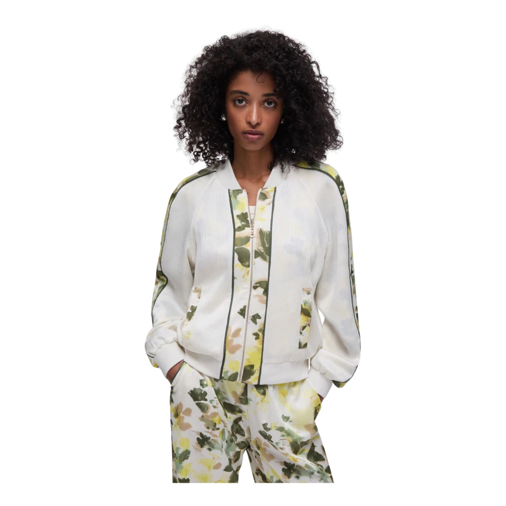Liu Jo Vrouw Multicolor Jassen Dames, Veelkleurig, M, Polyester, Giacca In Raso Stampato