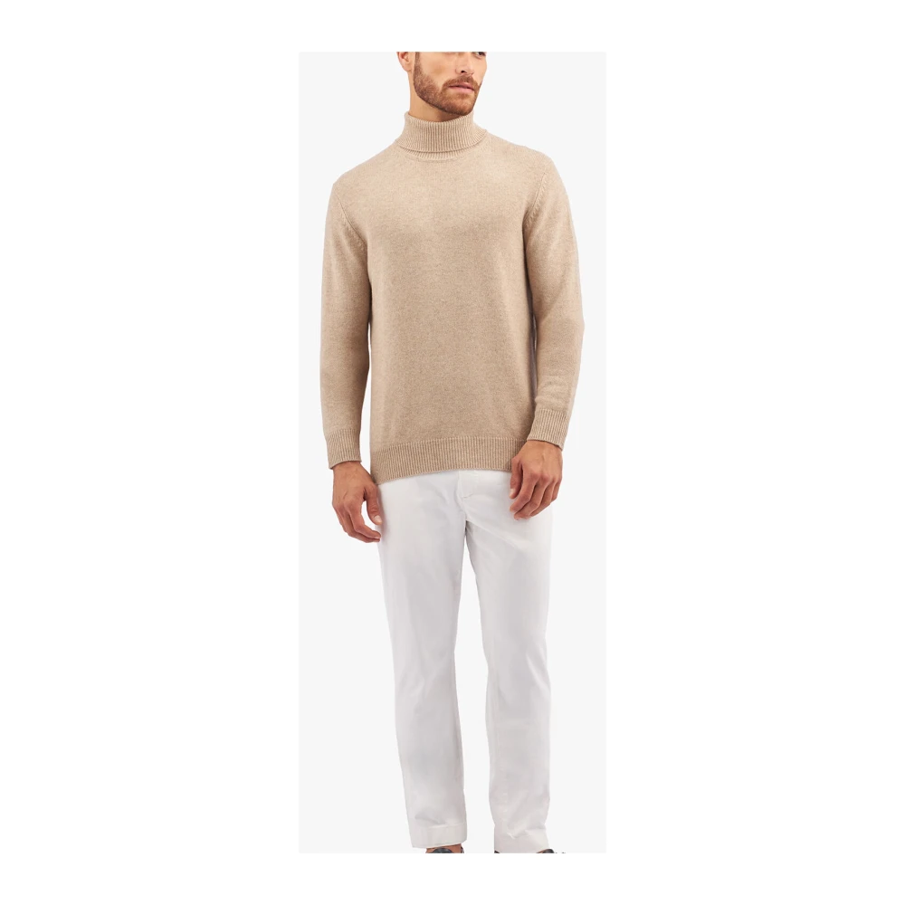 Brooks Brothers Camelkleurige wollen kasjmier trui met turtleneck Brown Heren