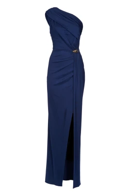Red Carpet Asymmetrical Jersey Dress
