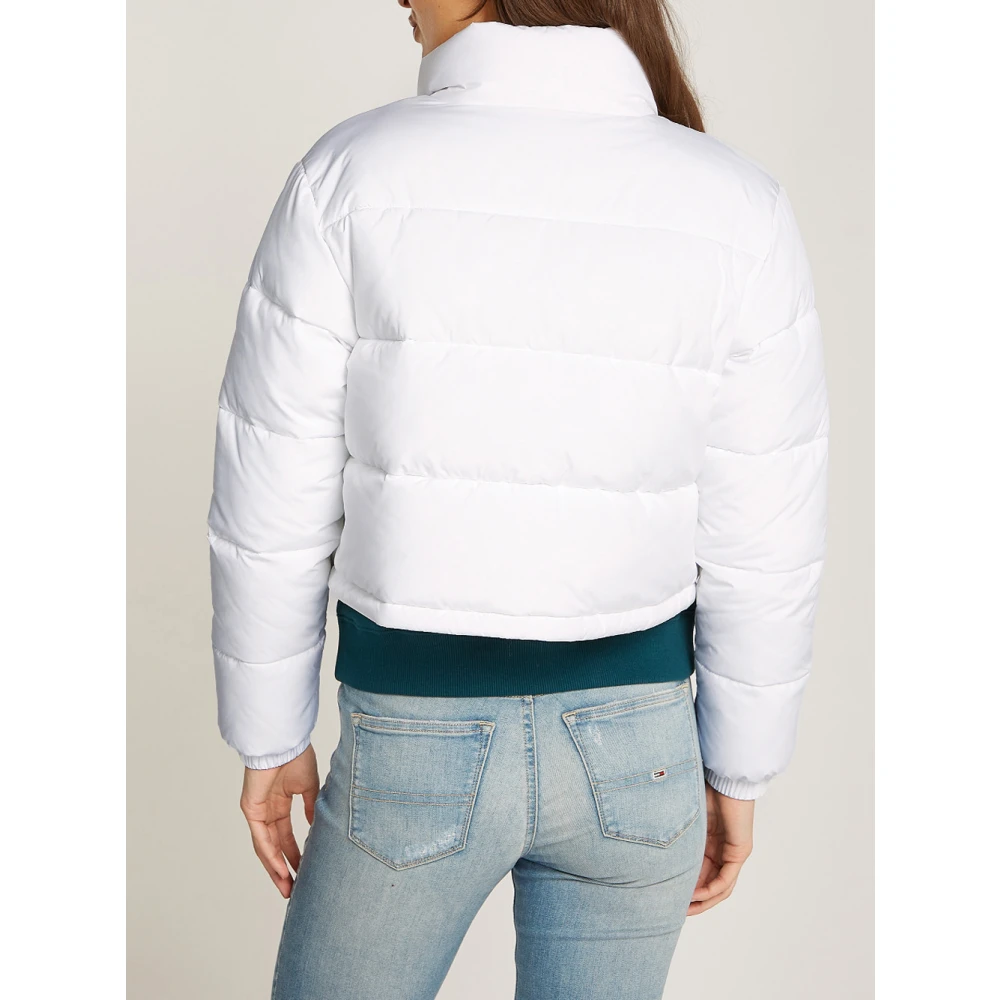 Tommy Jeans Witte Pufferjas Essentiële Stijl White Dames