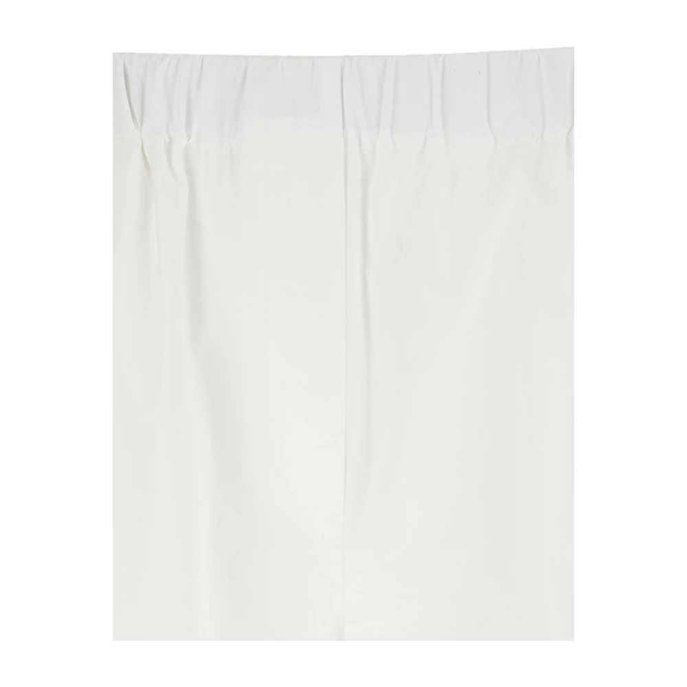 Antonelli Firenze Witte Wijde Pijp Katoenen Broek White Dames