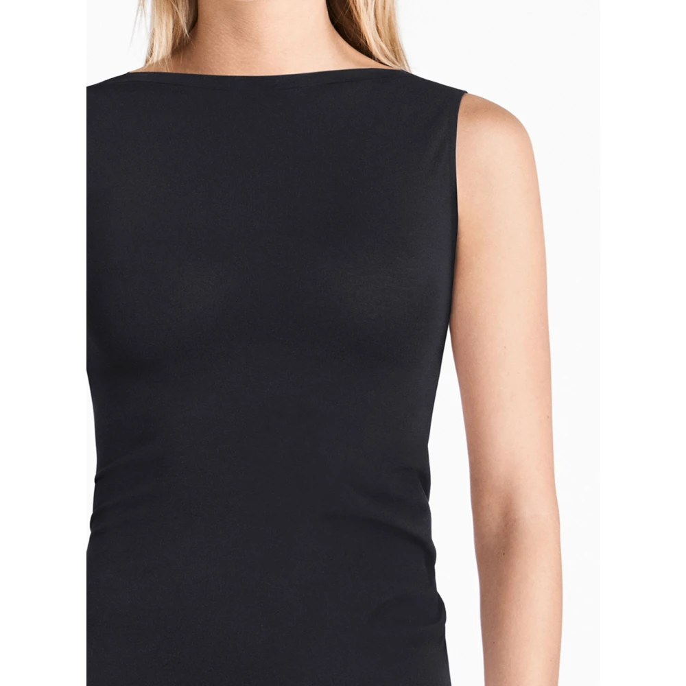 Wolford Zwarte Mouwloze Aurora Top Black Dames