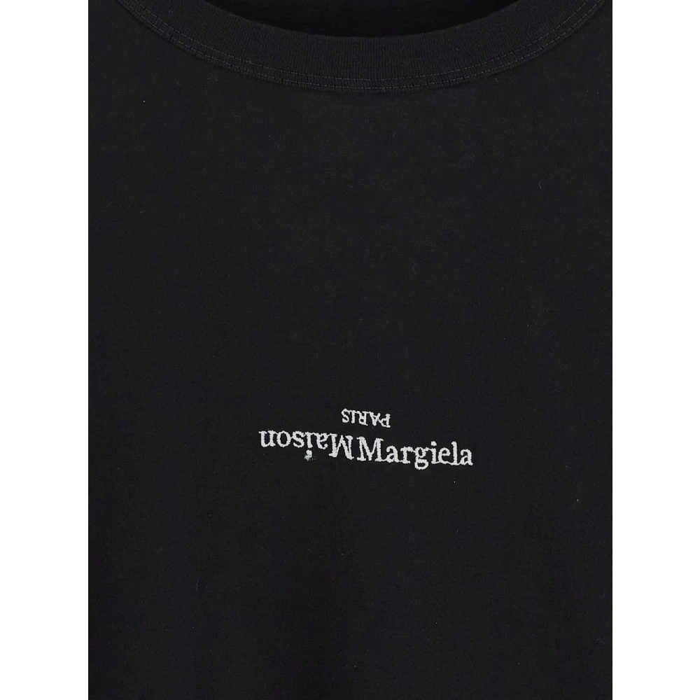 Maison Margiela Katoenen Logo T-Shirt Black Heren