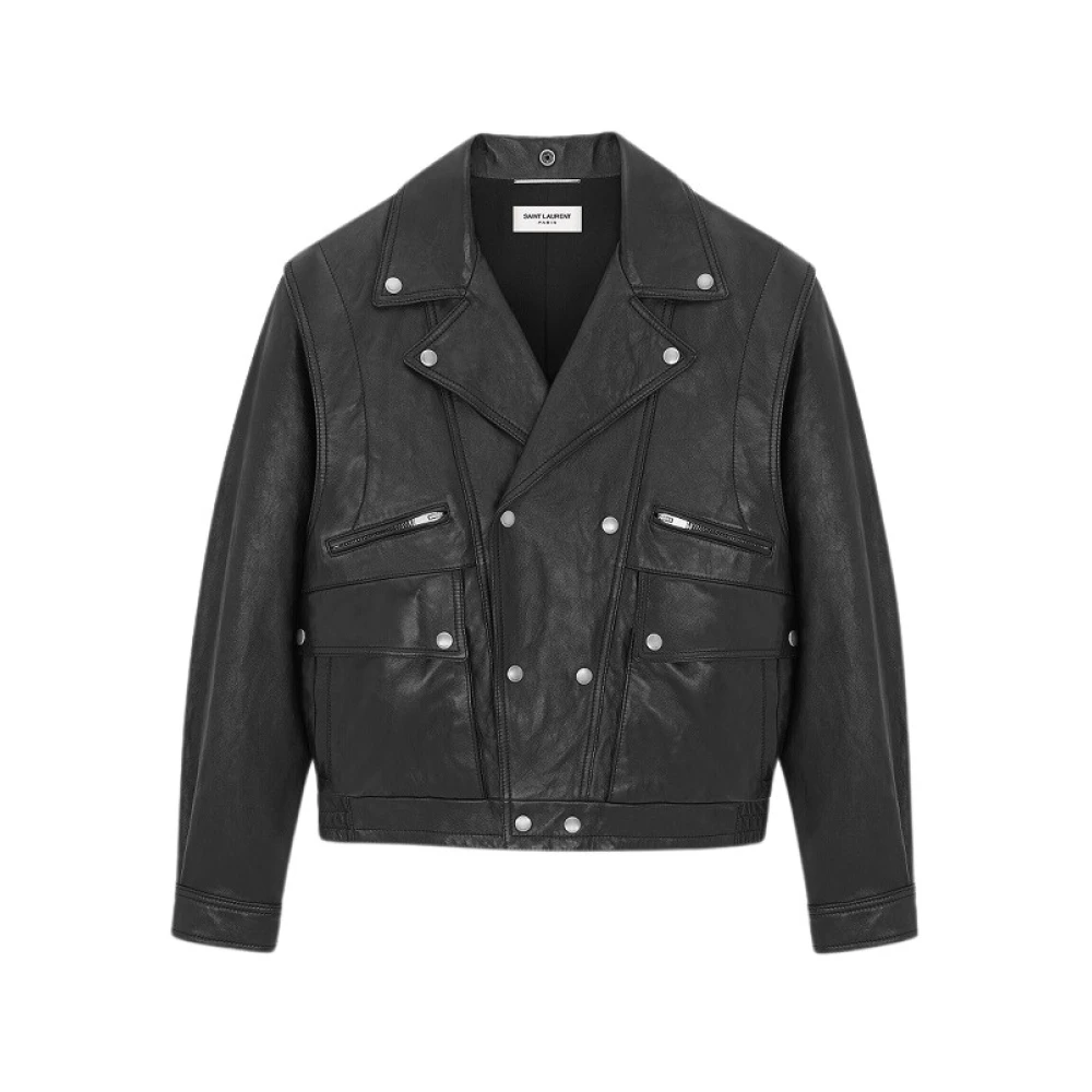Saint Laurent Stijlvolle jas voor trendy outfits Black Heren