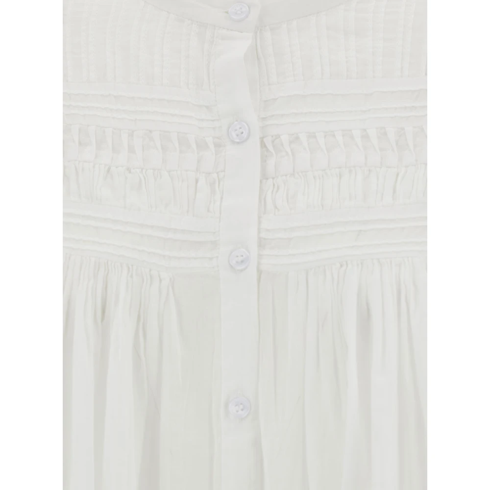 Isabel Marant Étoile Witte Overhemd met Borduursels en Knoopsluiting White Dames