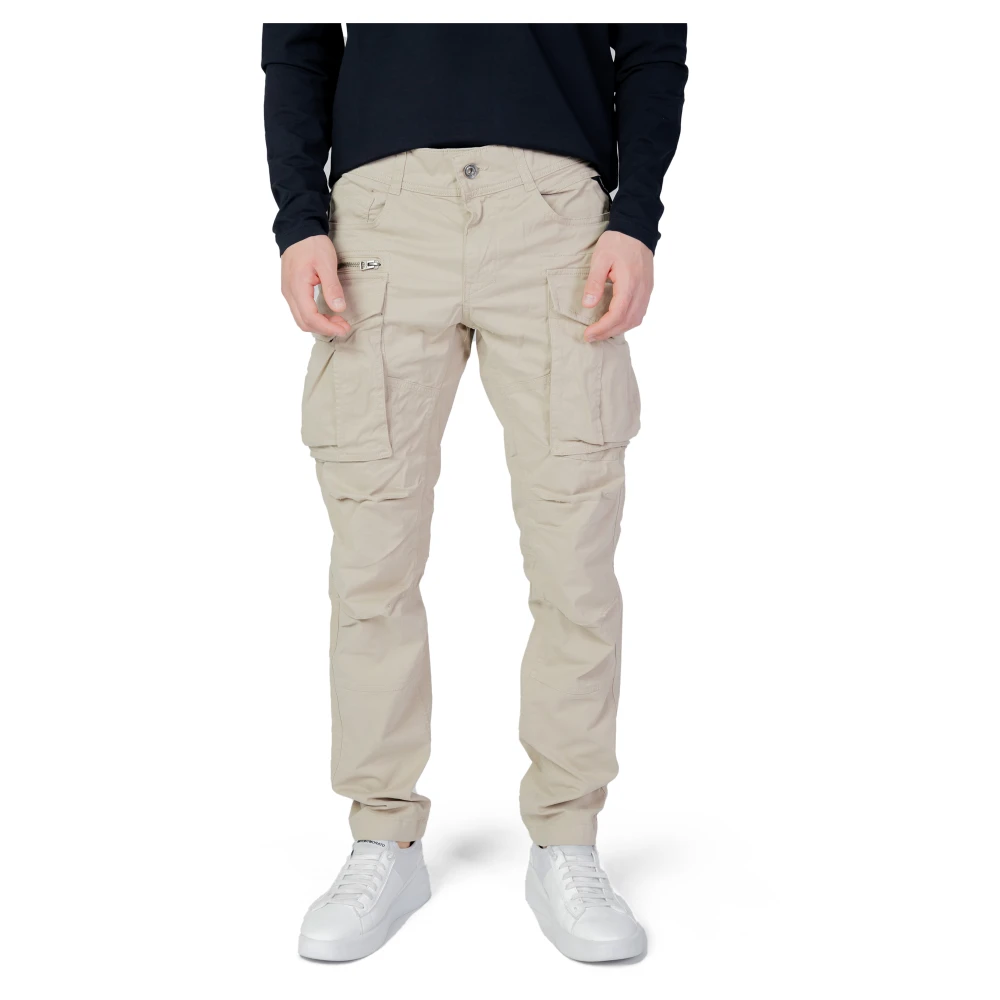 Replay Men's Beige Slim-Fit Trousers, W38 L32, Slim-Fit Trousers