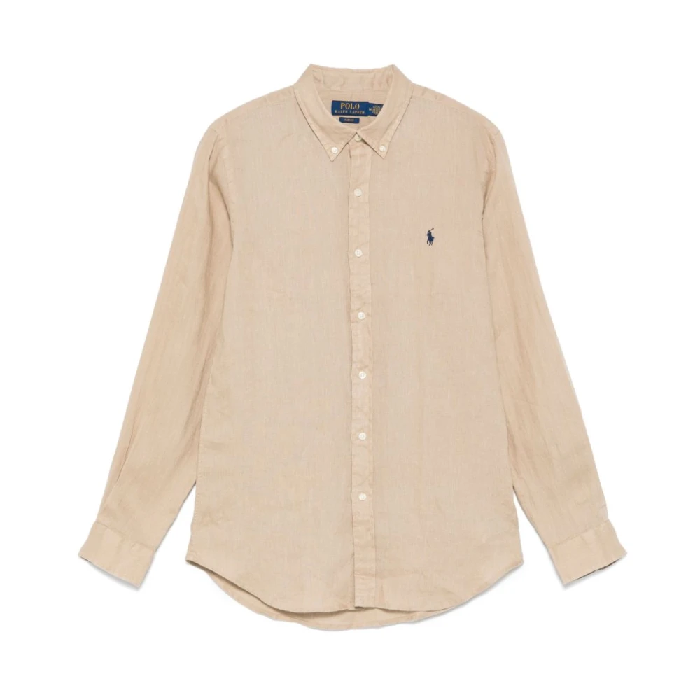 Polo Ralph Lauren Men's Beige Casual Shirts,, Shirt For Extra Large