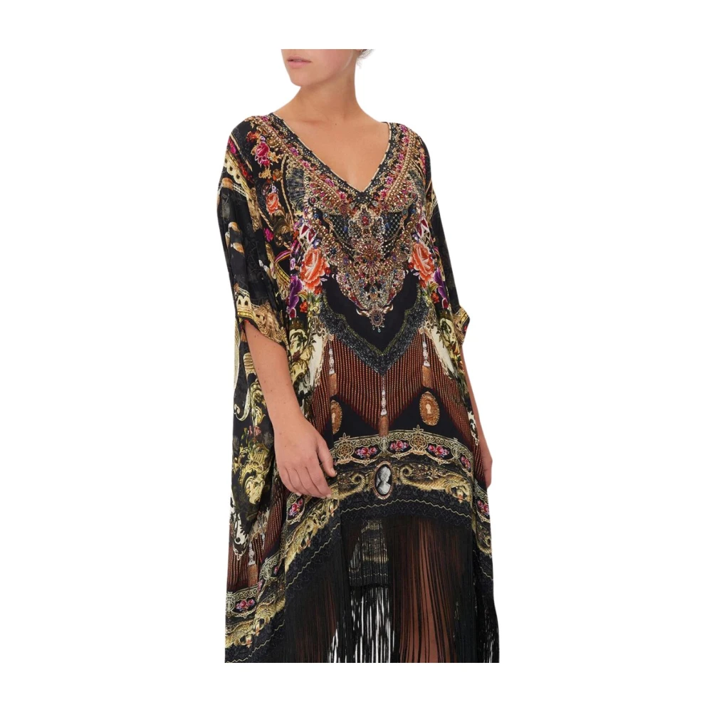 Camilla Fringe Dance Kaftan met Duende Multicolor Dames